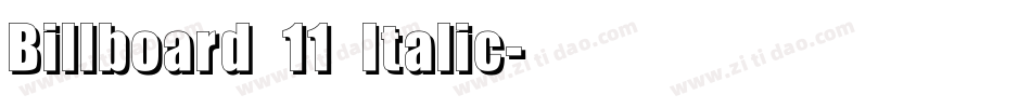Billboard 11 Italic字体转换